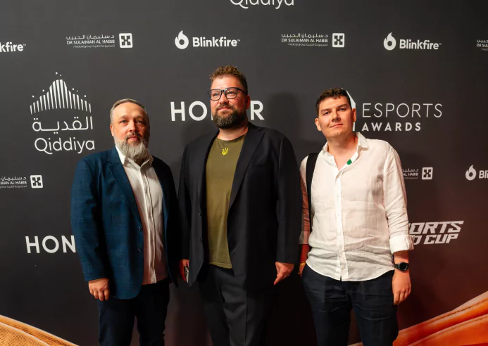 photo with team members